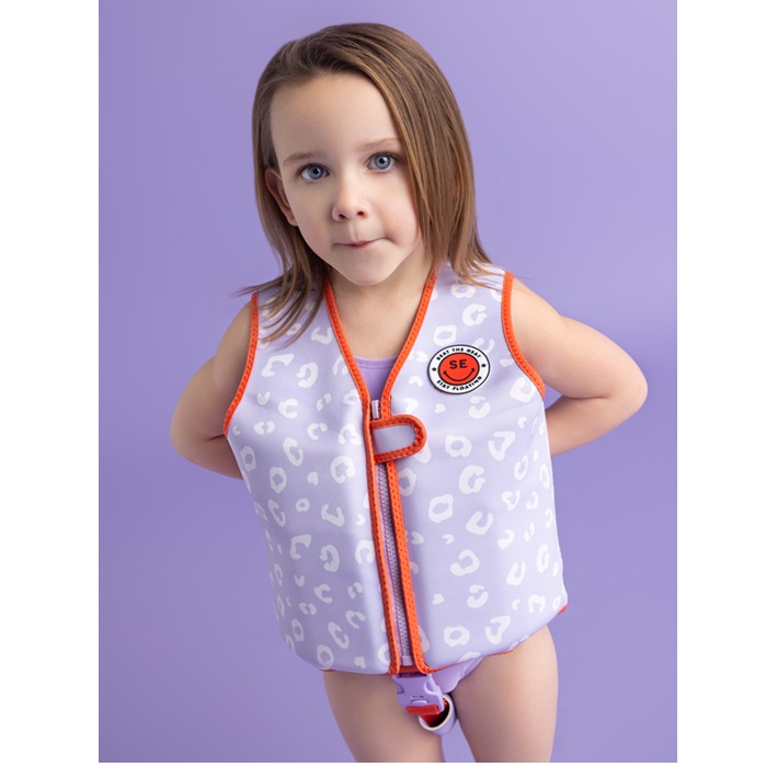 Svømmevest til børn Swim Essentials Lilac Leopard
