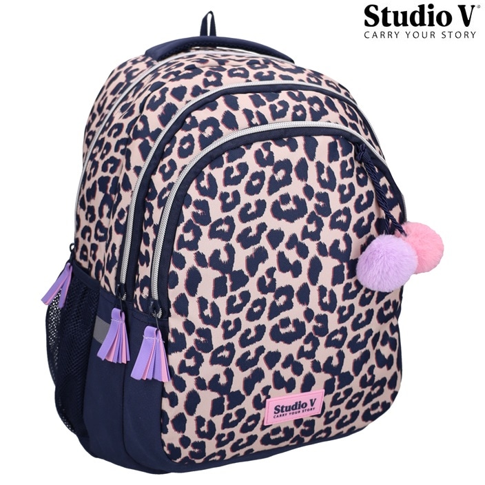Rygsæk til børn Studio V Leopard Luxe