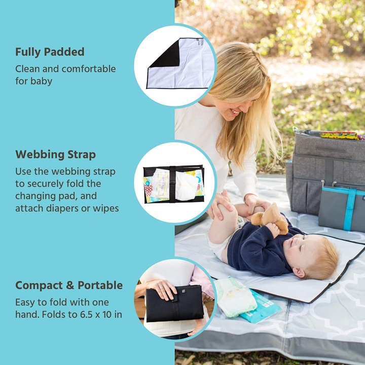 Pusleunderlag JL Childress Full Body Changing Pad Grey
