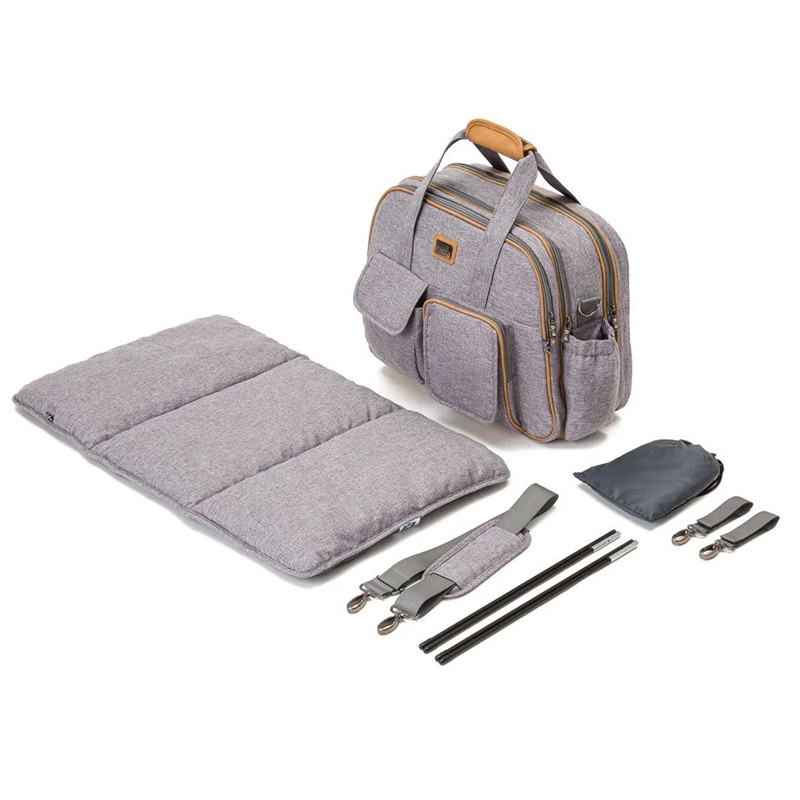 Pusletaske og rejseseng - Bizzi Growin POD Windsor Grey