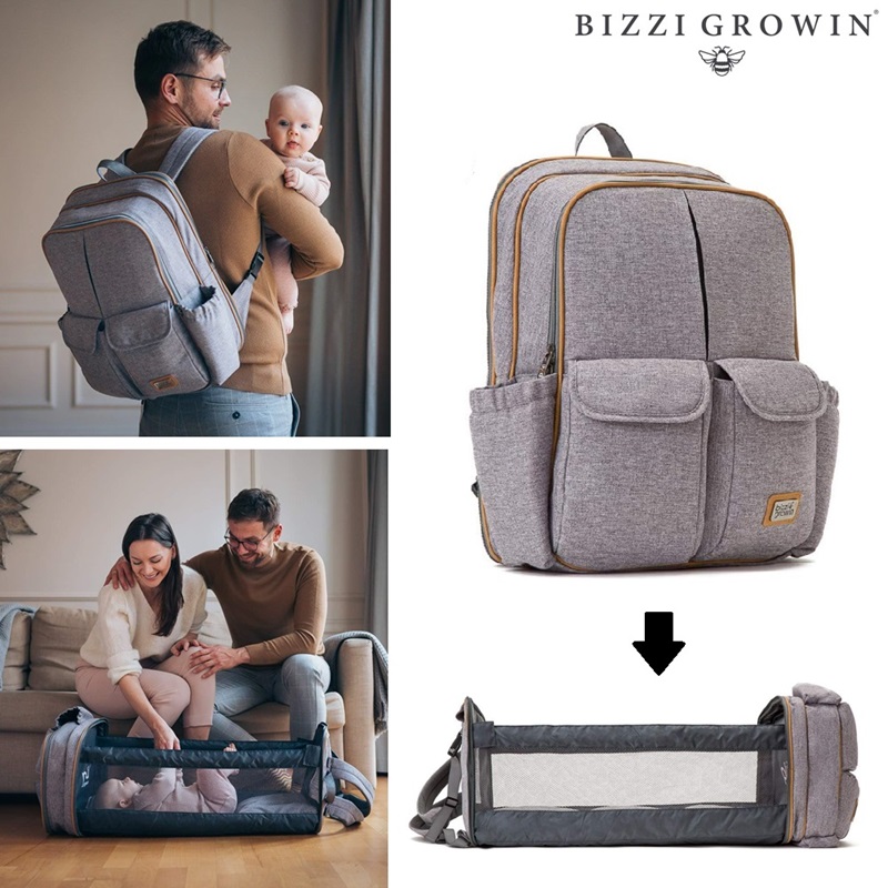 Pusletaske og rejseseng - Bizzi Growin RucPOD Windsor Grey