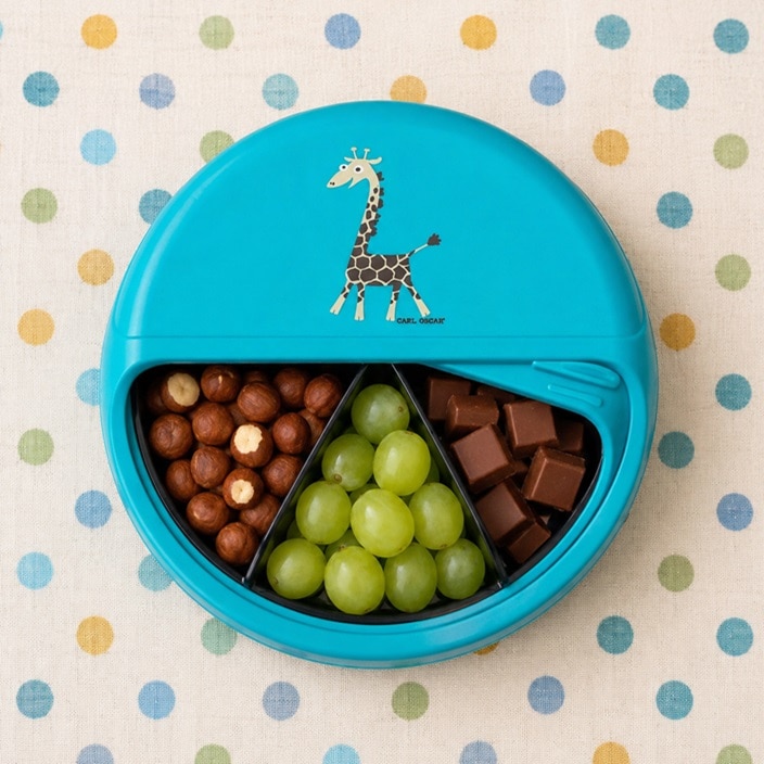 Madkasse til børn - Carl Oscar Blue Giraffe snackboks