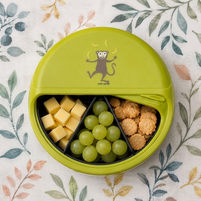 Madkasse til børn - Carl Oscar Lime Monkey snackboks