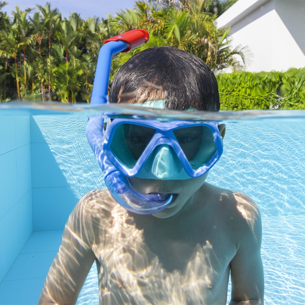 Svømmemask og snorkler til børn Bestway Dominator Blue