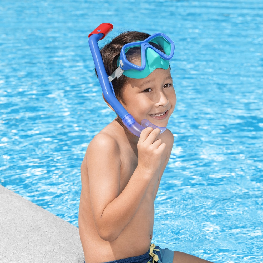 Svømmemask og snorkler til børn Bestway Dominator Blue