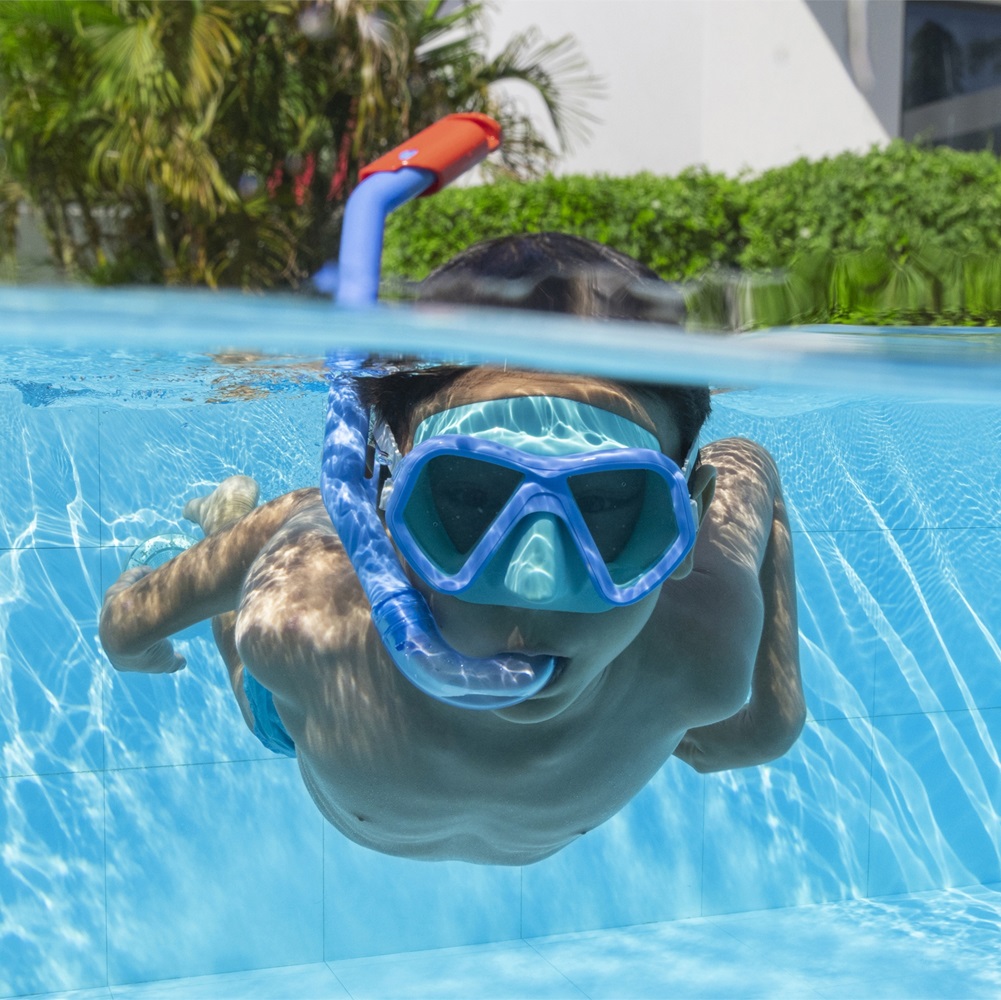 Svømmemask og snorkler til børn Bestway Dominator Blue