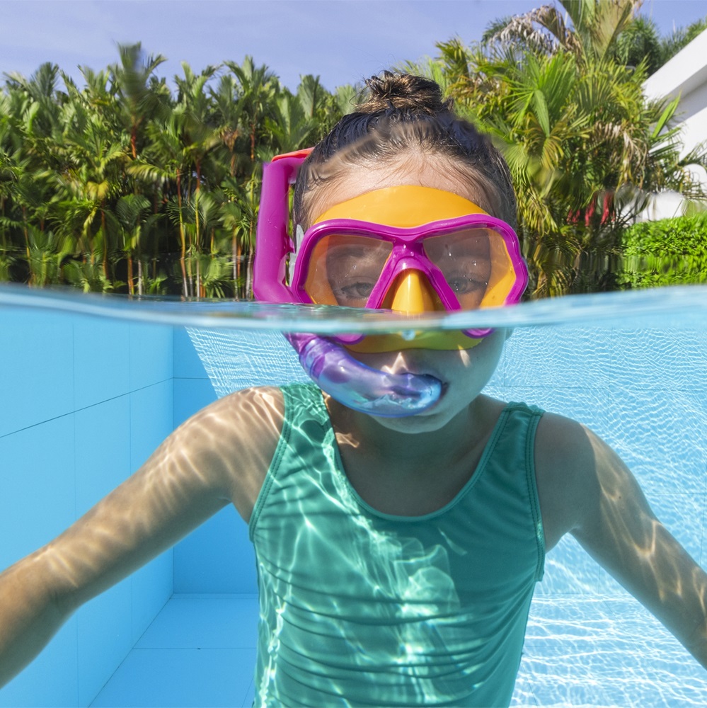 Svømmemask og snorkler til børn Bestway Dominator Cerise