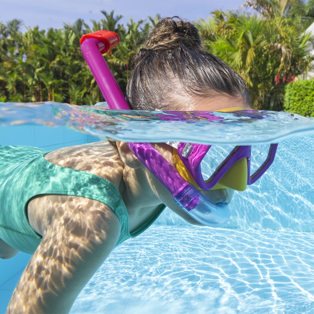 Svømmemask og snorkler - Bestway Dominator Cerise