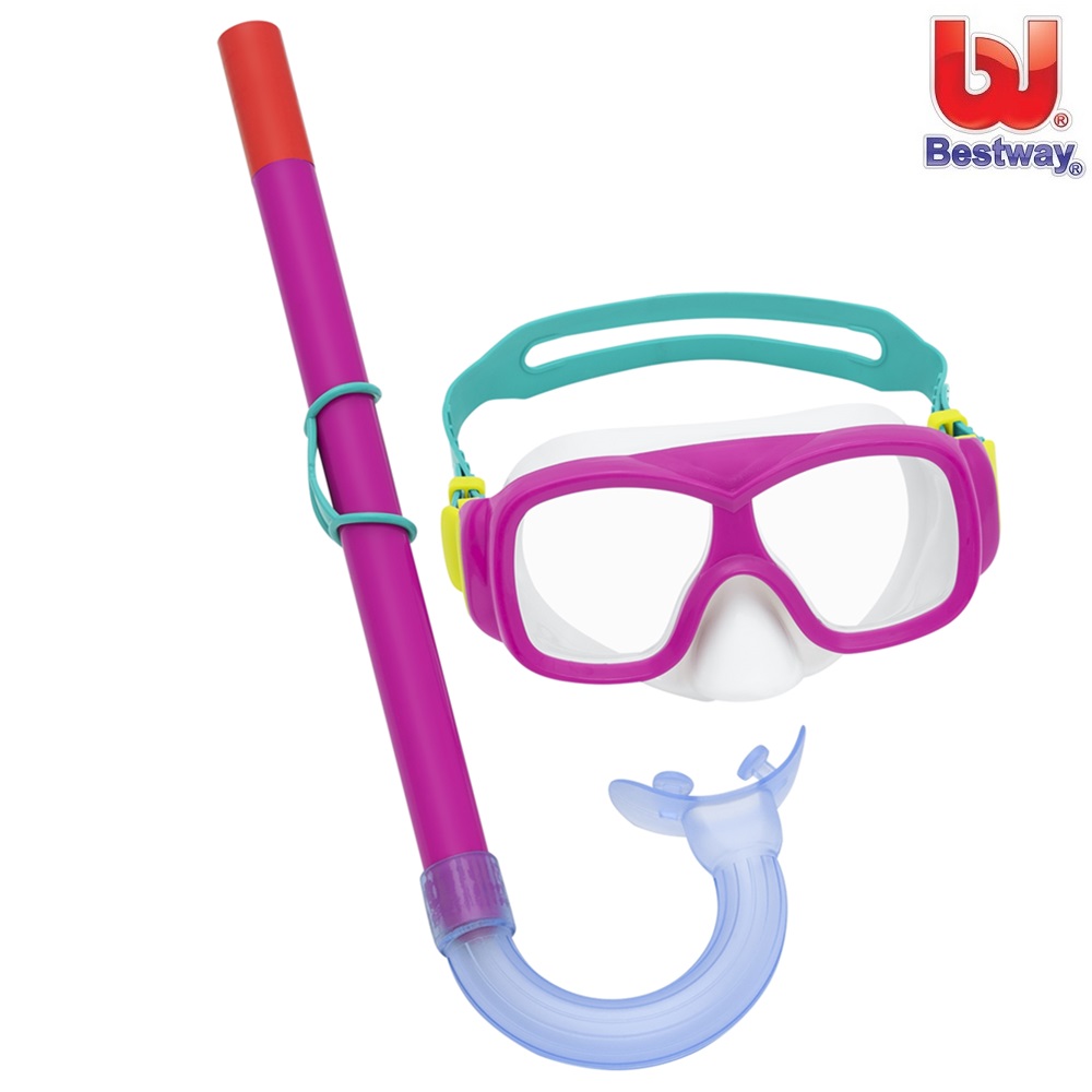 Svømmemask og snorkler til børn Bestway Explorer Cerise