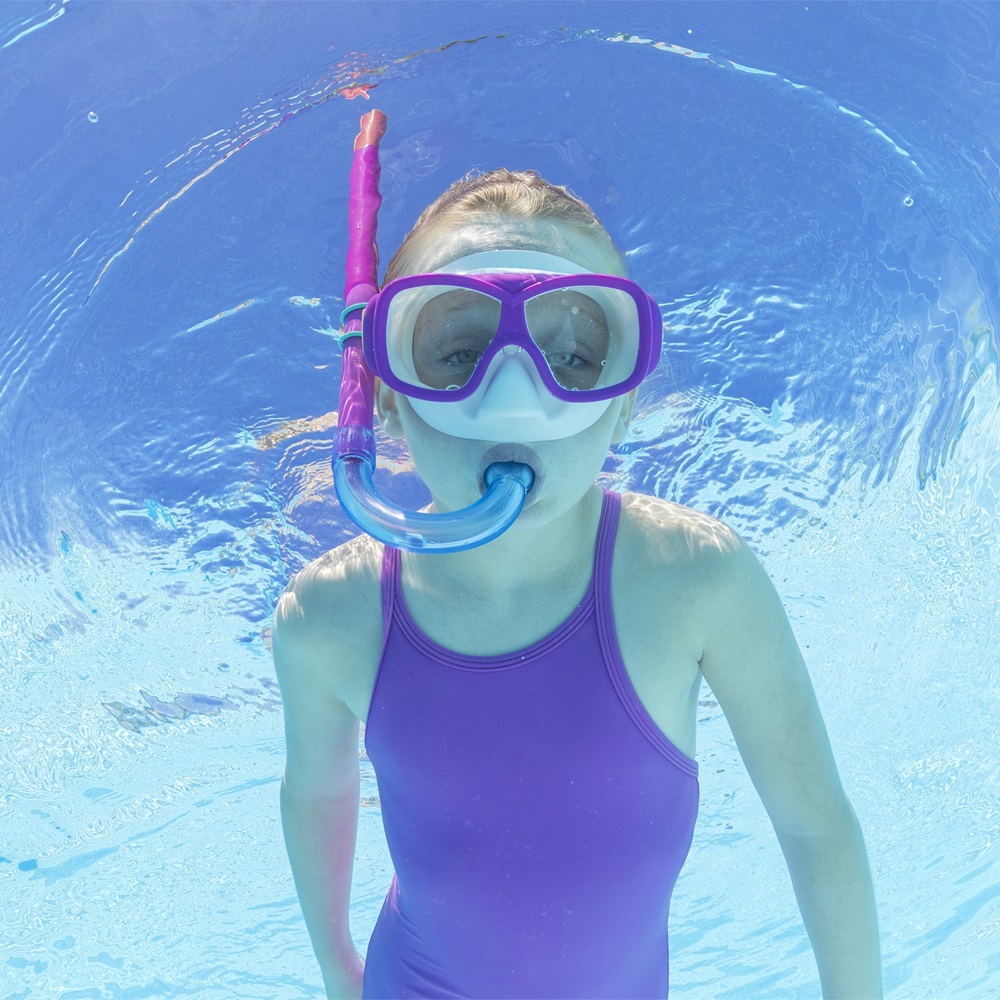 Svømmemask og snorkler til børn Bestway Explorer Cerise