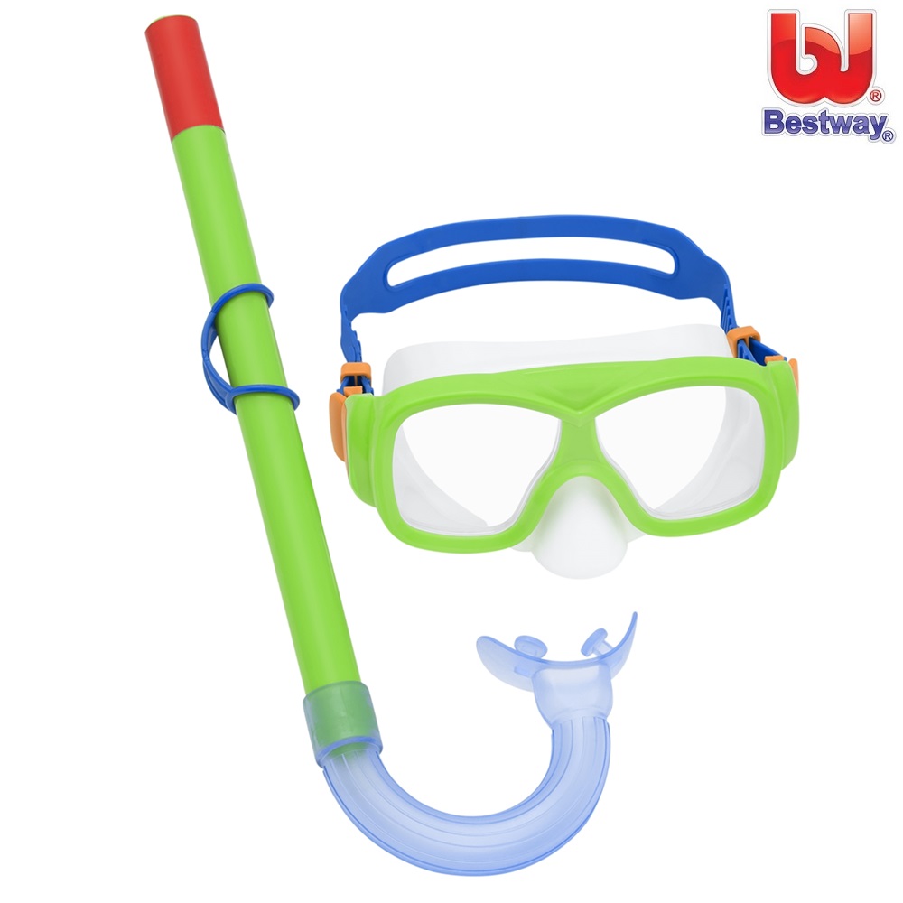 Svømmemask og snorkler til børn Bestway Explorer Green