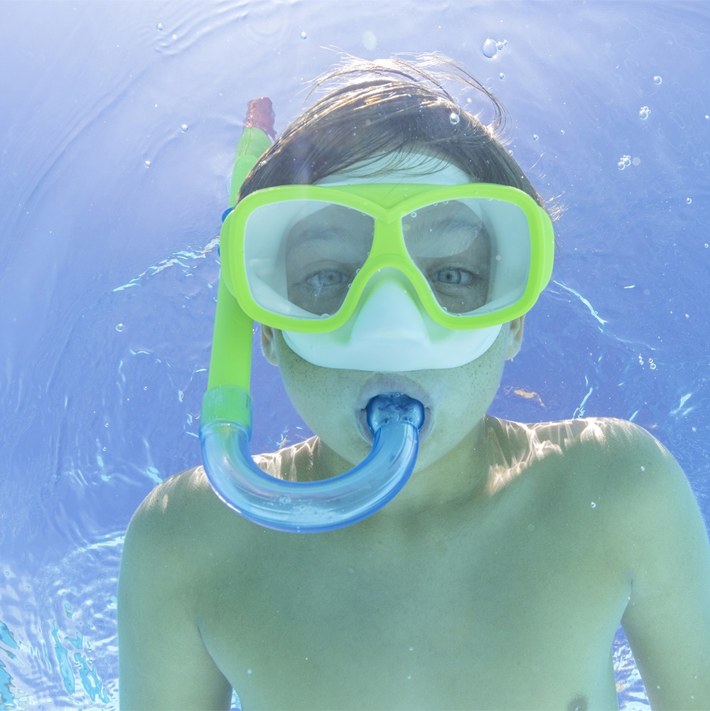 Svømmemask og snorkler til børn Bestway Explorer Green