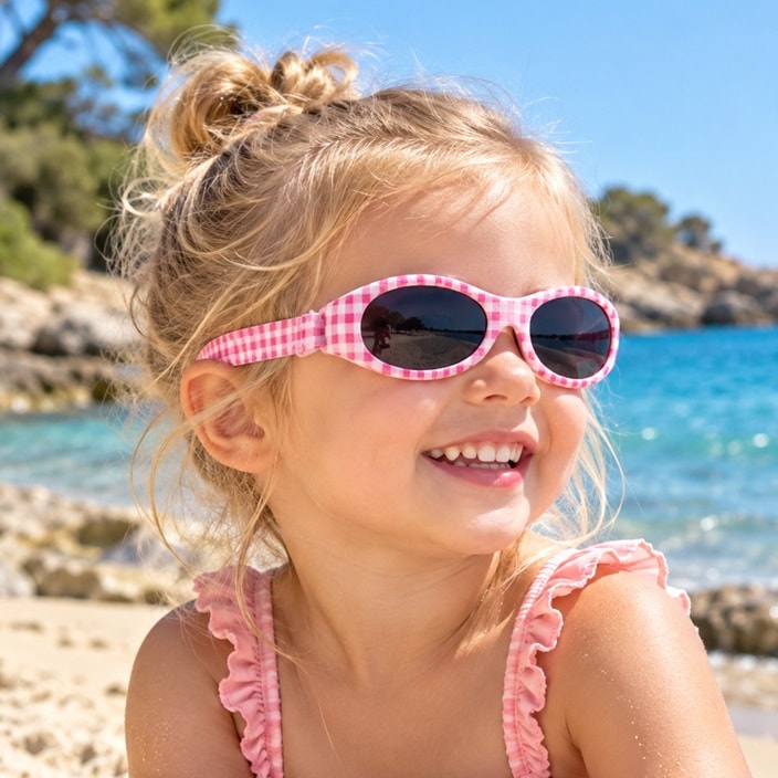 Solbriller til børn - Kidz Banz Pink Checkers