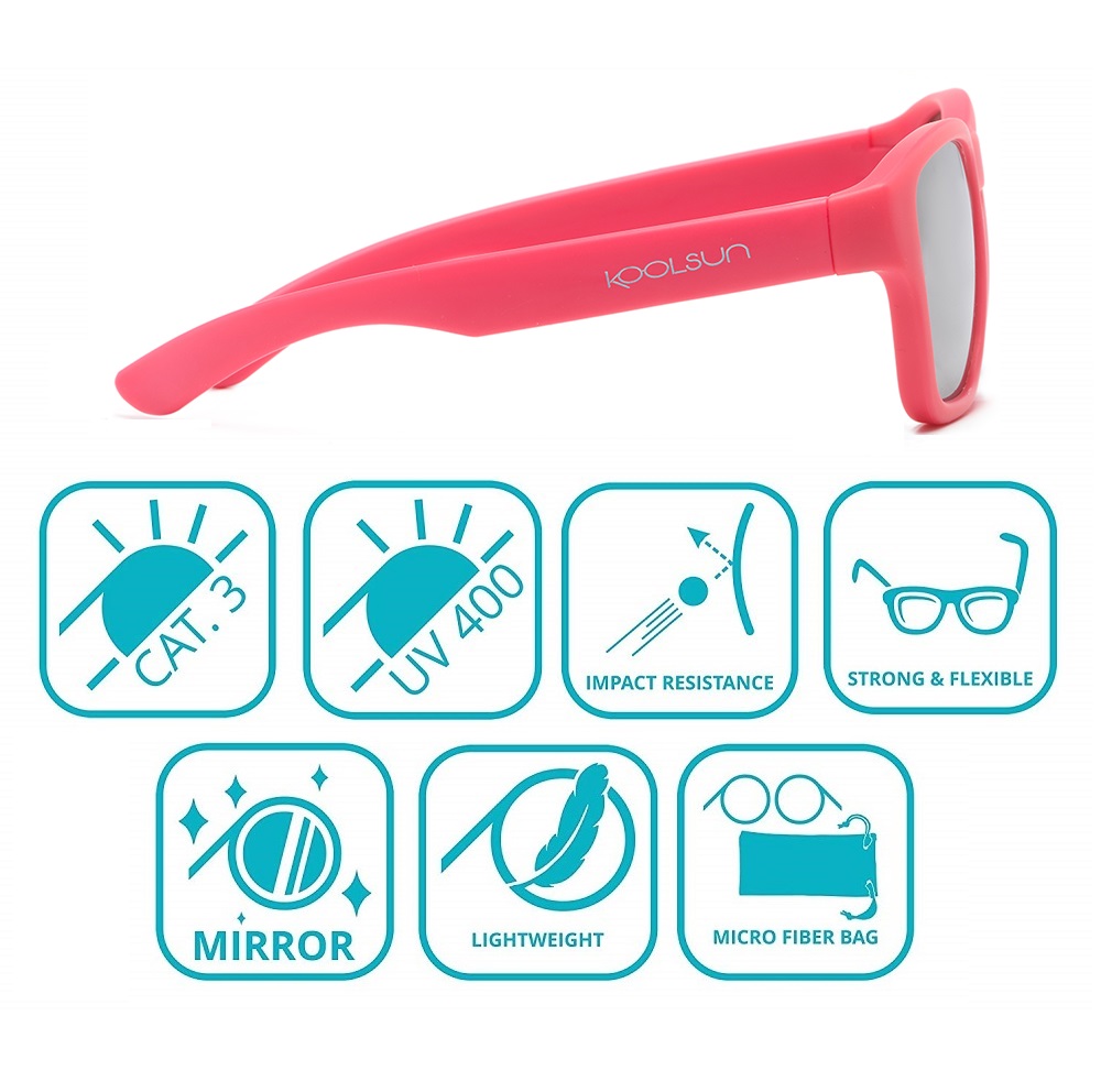 Solbriller til børn - Koolsun Aspen Camellia Rose