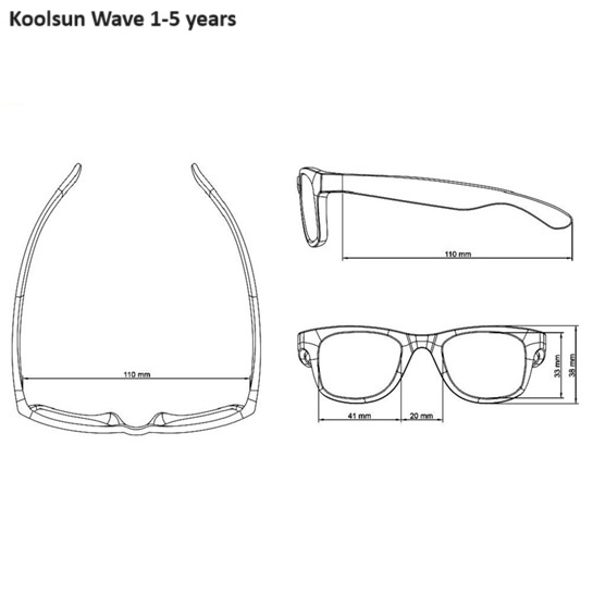 Børnesolbriller - Koolsun Wave Bleached Aqua