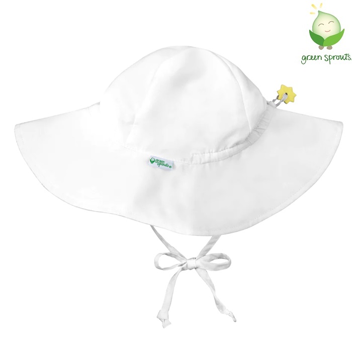Solhat til børn og baby Green Sprouts White
