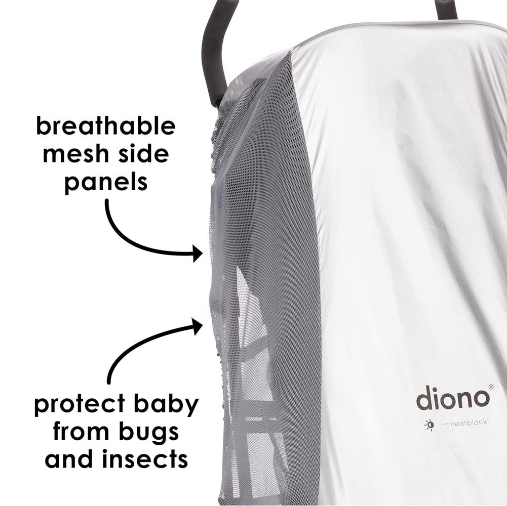 Myggenet og solskærm til barnevogn - Diono Sun & Insect Net