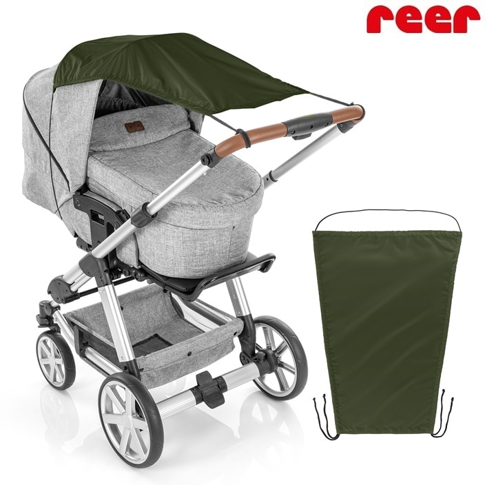 Solsejl til barnevogn - Reer ShineSafe Forest Green