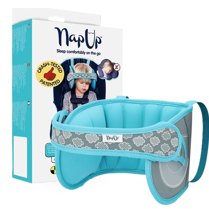 Hovedstøtte og sovestøtte til børn i autostole Napup Blue