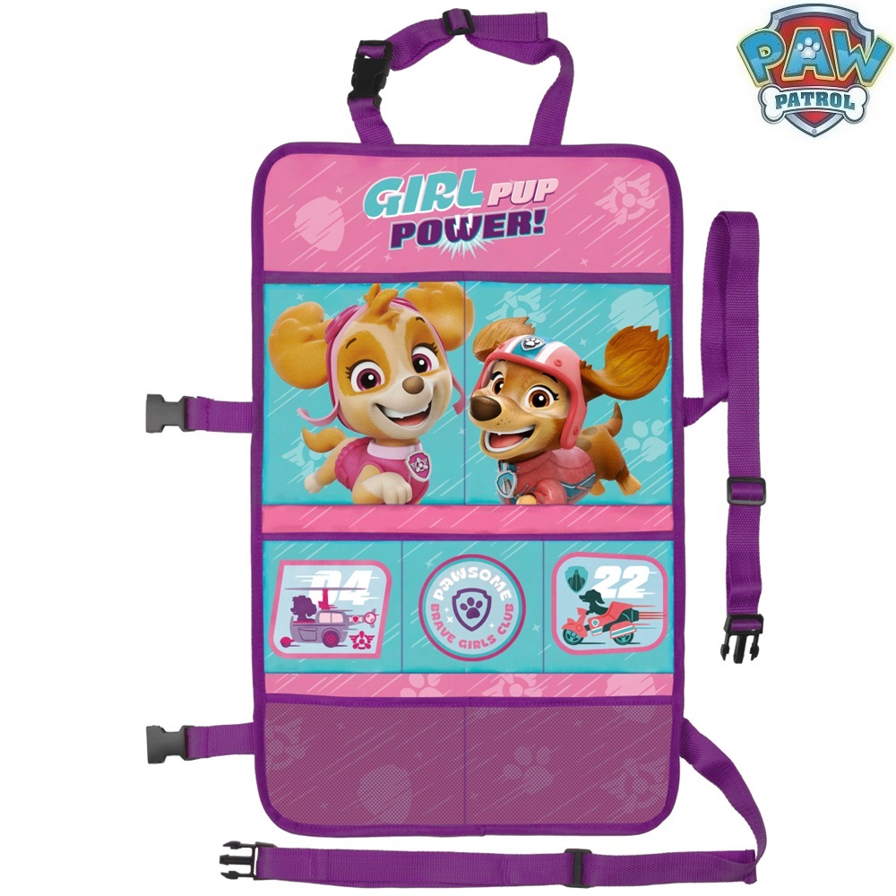 Ryglænsbeskyttelse Seven Paw Patrol RGirl Pup Power opbevaringslomme