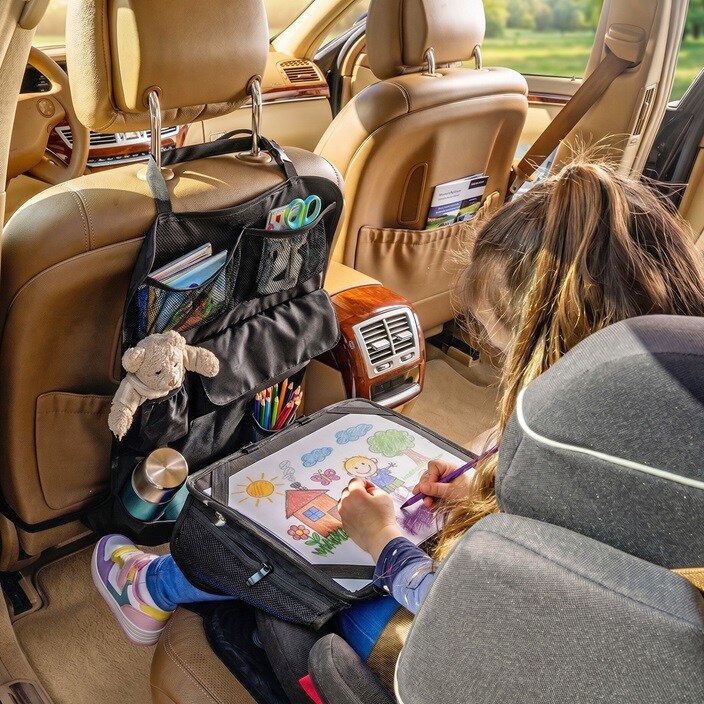 Organizer til bagsæde - Reer TravelKid Tidy Black
