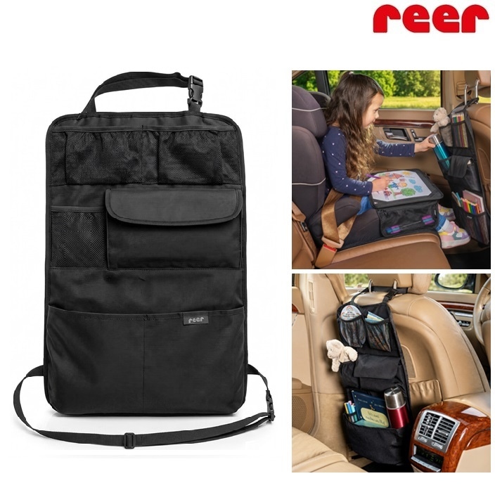 Organizer til bagsæde - Reer TravelKid Tidy Black
