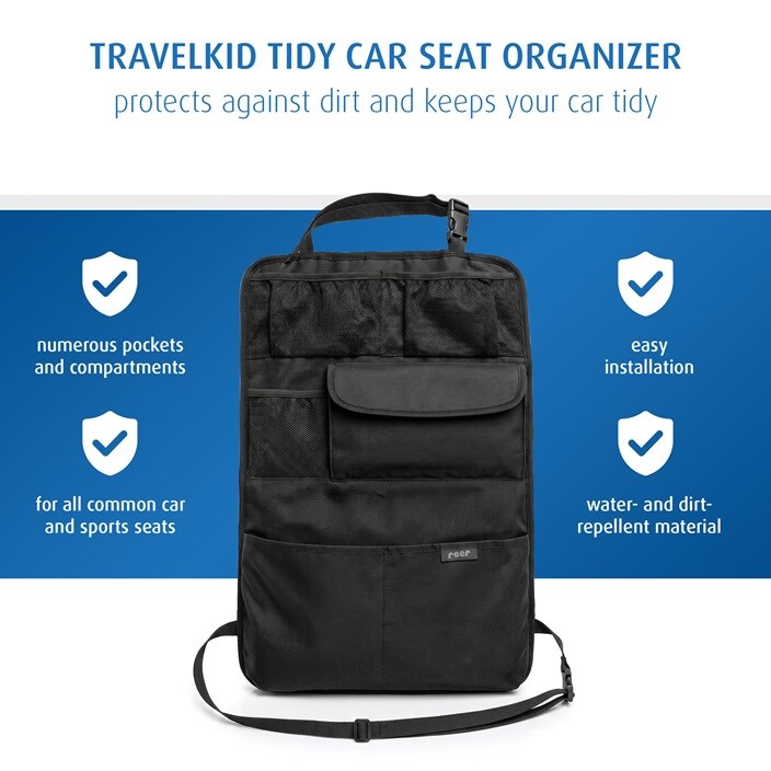 Organizer til bagsæde - Reer TravelKid Tidy Black