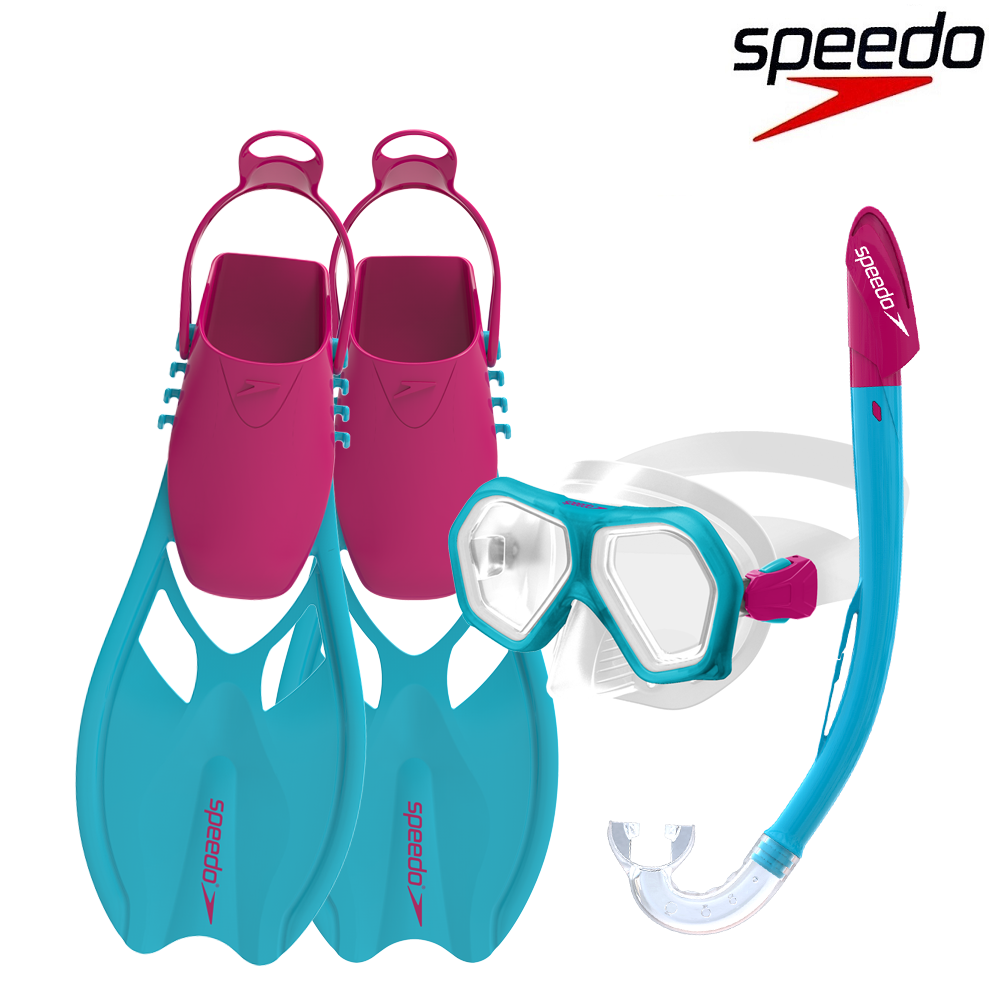 Junior Scuba Set til børn Speedo lyserød og blå