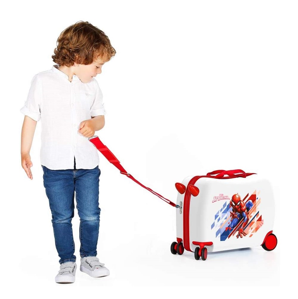 Kuffert til børn at sidde på Spiderman Marvel White