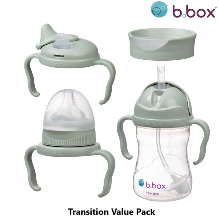 Drikkedunk til baby og børn B.box Transition Value Pack Sage