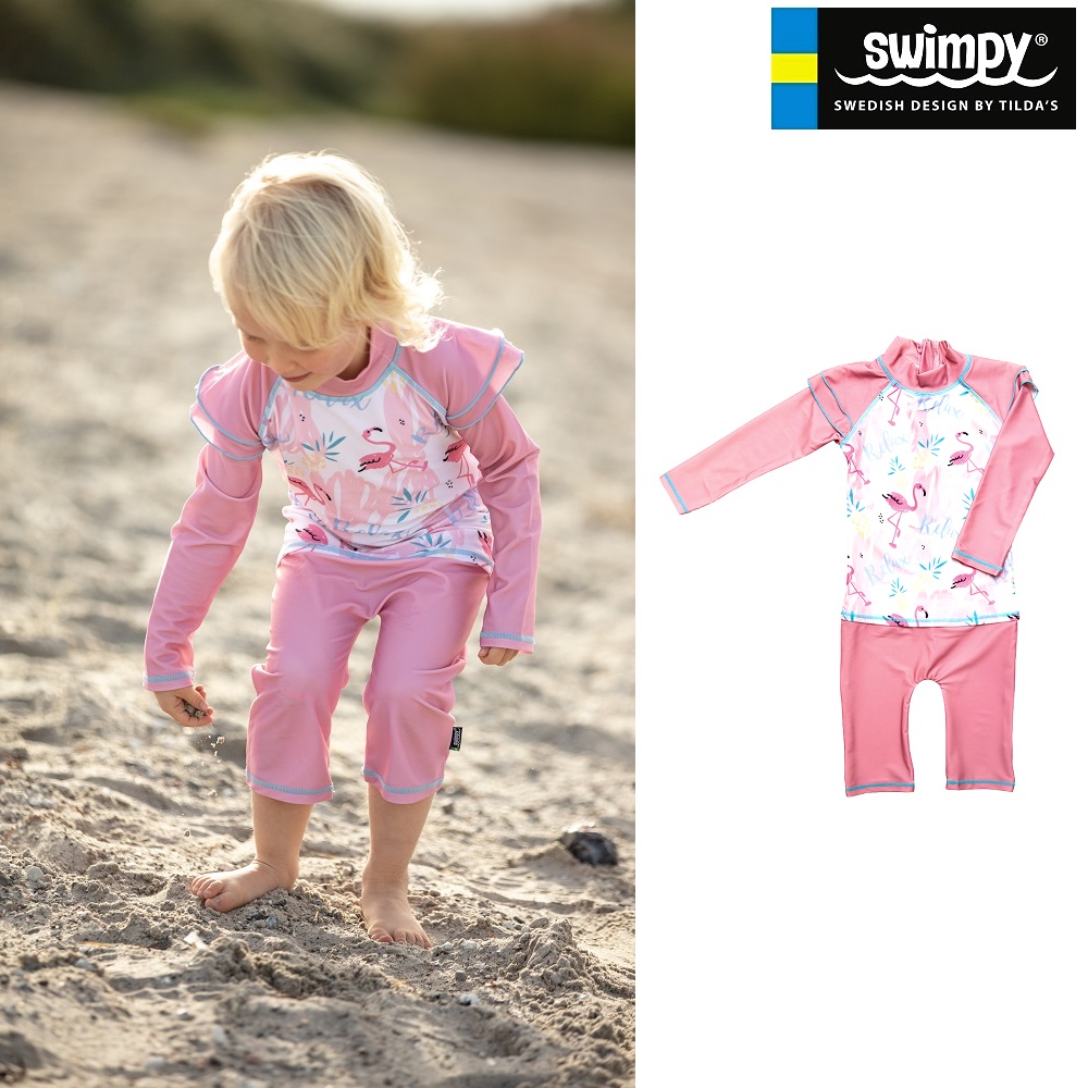 UV-dragt til børn Swimpy Flamingo