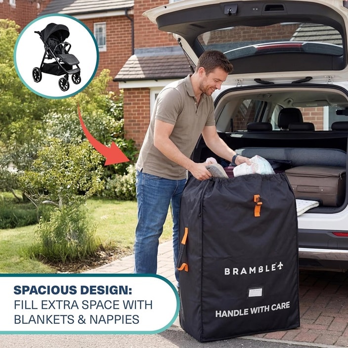 Transporttaske til barnevogn - Bramble Stroller Bag Grey