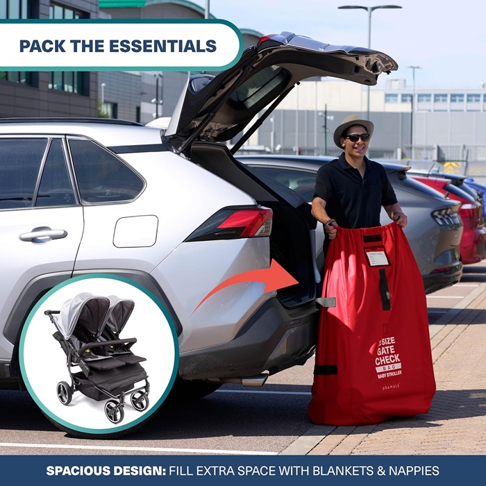 Transporttaske til barnevogn - Bramble Pram Bag XL Red