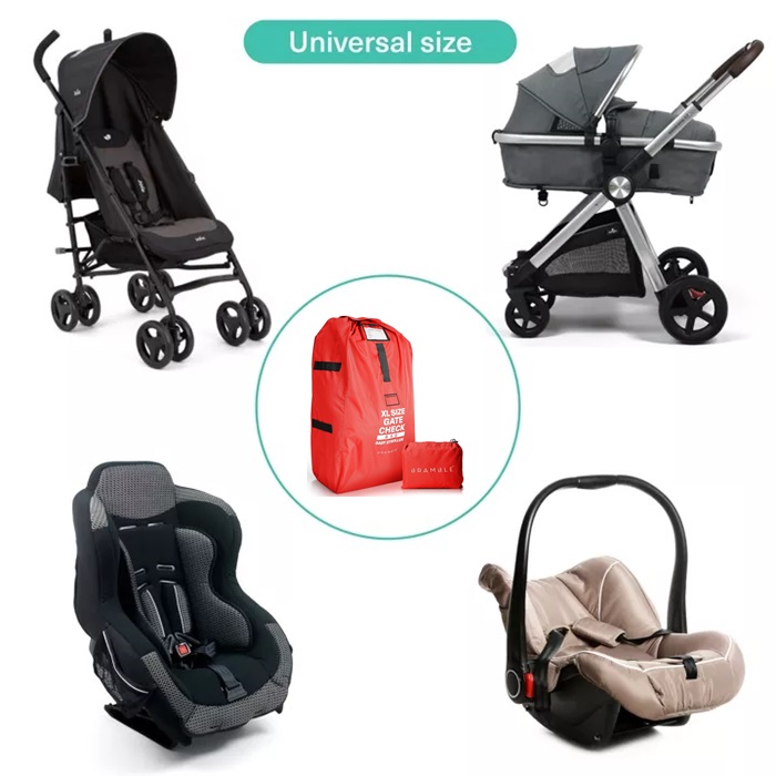 Transporttaske til barnevogn - Bramble Pram Bag XL Red
