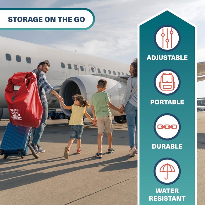 Transporttaske til barnevogn - Bramble Pram Bag XL Red