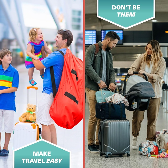 Transporttaske til barnevogn - Bramble Pram Bag XL Red