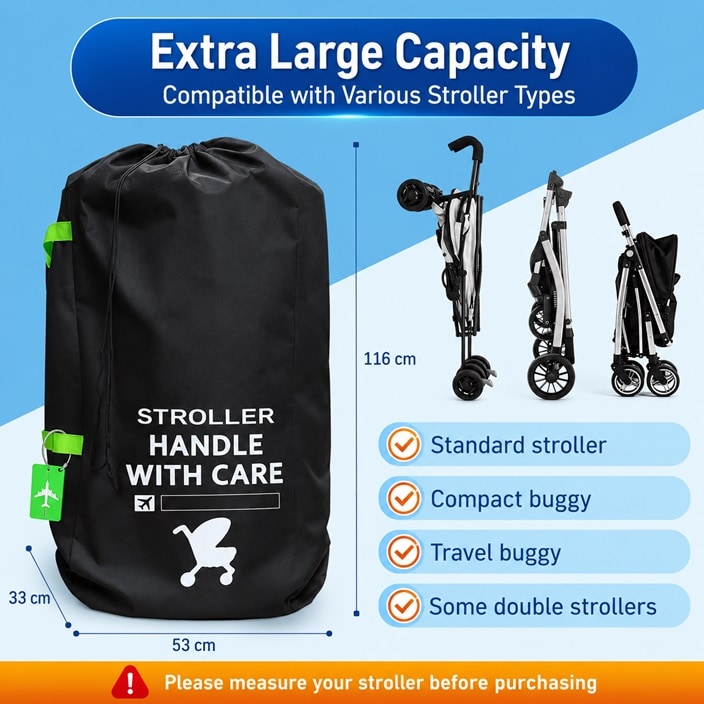 Transporttaske til barnevogn Yeria Gate Check Stroller Transport Bag