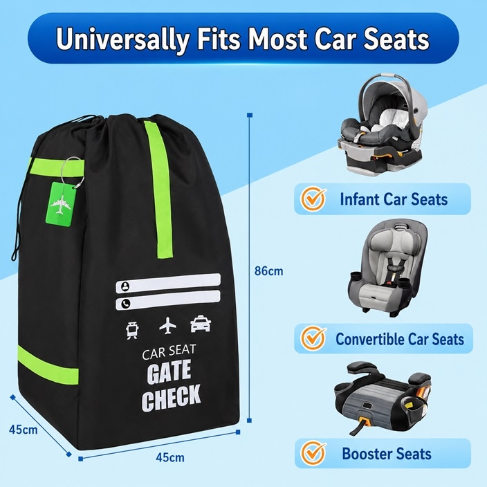 Transporttaske til autostol Yeria Gate Check Car Seat Transport Bag