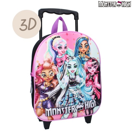 Trolley kuffert til børn Monster High Boo Crew