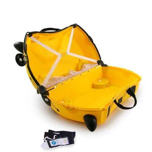 Kuffert til børn Trunki Bee Bernard gul og sort