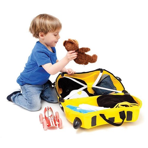 Kuffert til børn Trunki Bee Bernard gul og sort