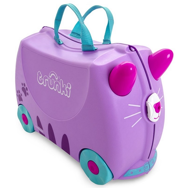 Kuffert til børn Trunki Cassie Cat lilla