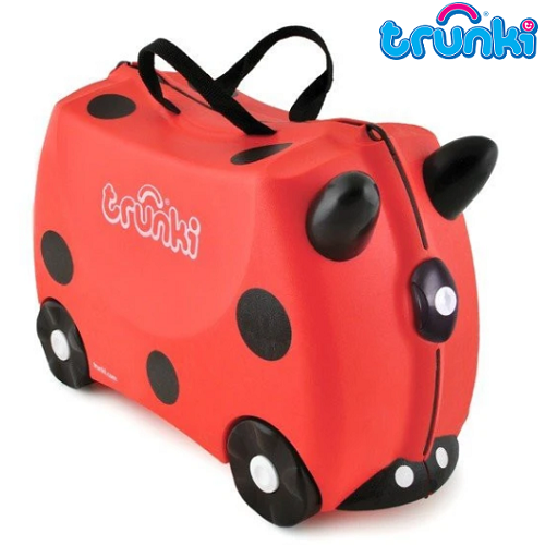 Kuffert til børn Trunki Harley Ladybug rød