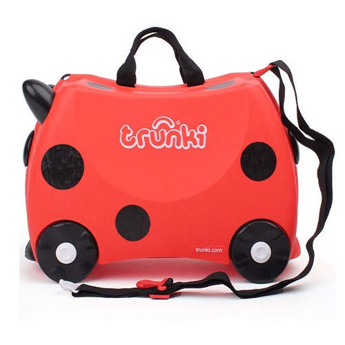 Kuffert til børn Trunki Harley Ladybug rød og sort