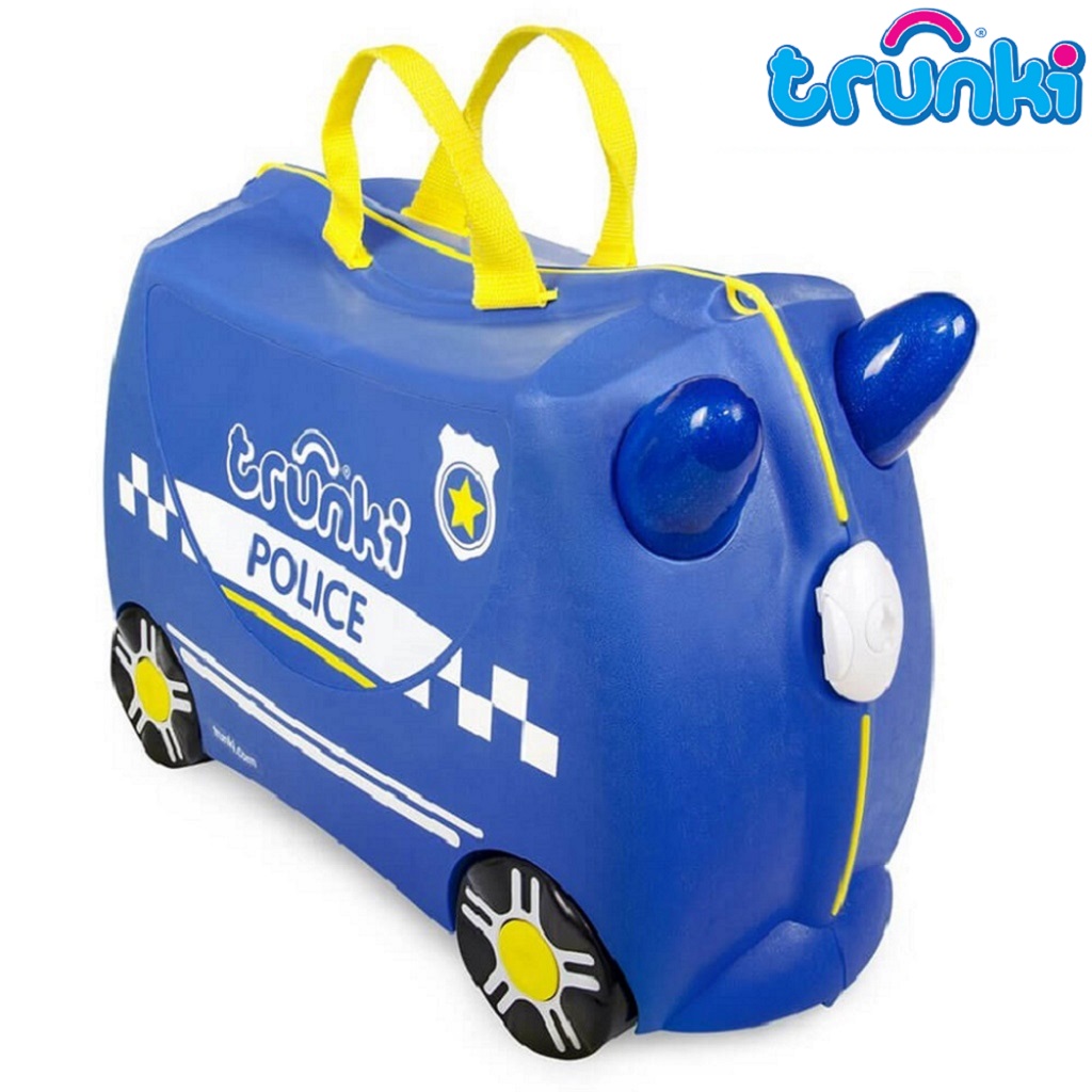 Kuffert til børn Trunki Percy Police blå