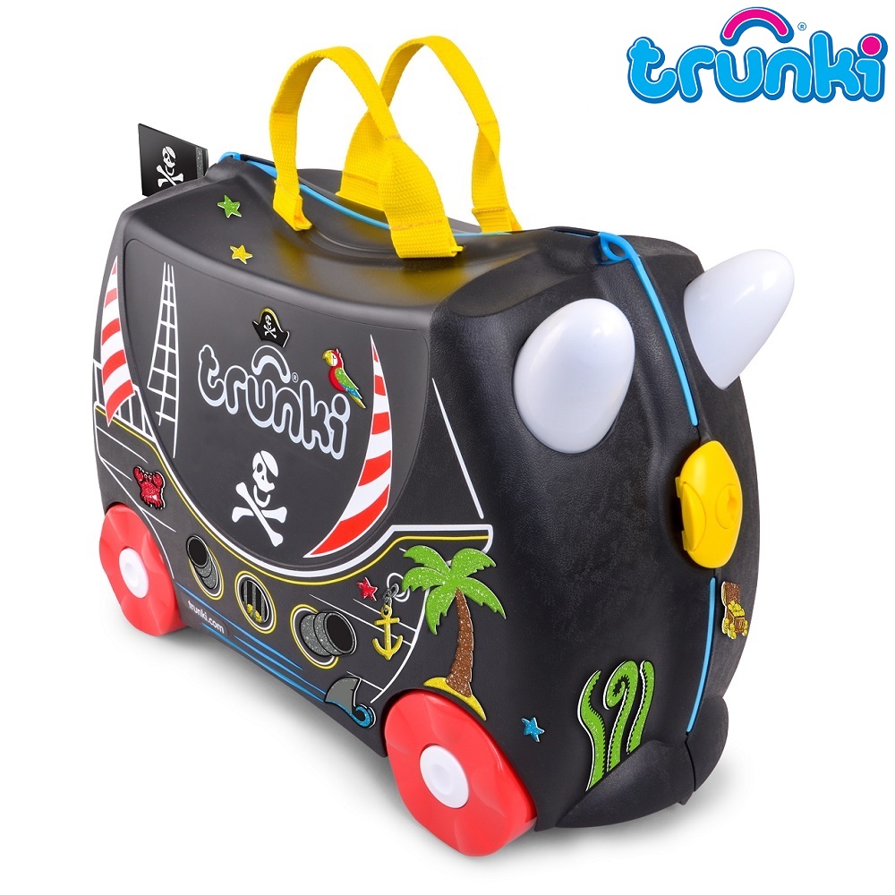 Kuffert til børn Trunki Pedro Pirate Ship sort