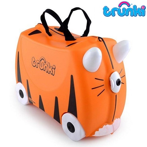 Kuffert til børn Trunki Tipu Tiger orange