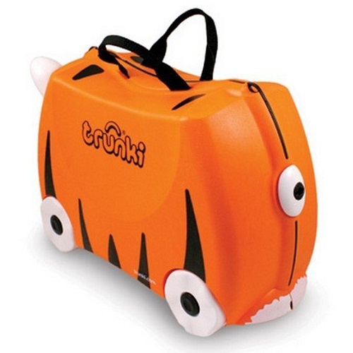 Kuffert til børn Trunki Tiger Tipu orange