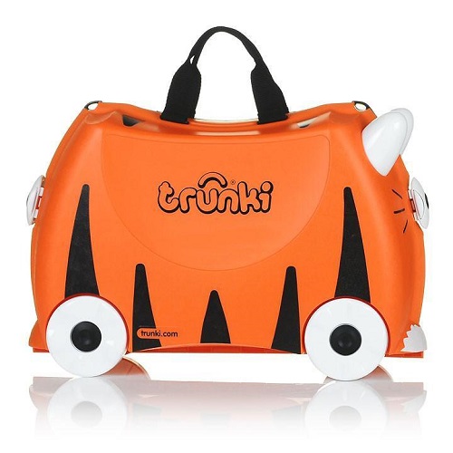 Kuffert til børn Trunki Tiger Tipu orange