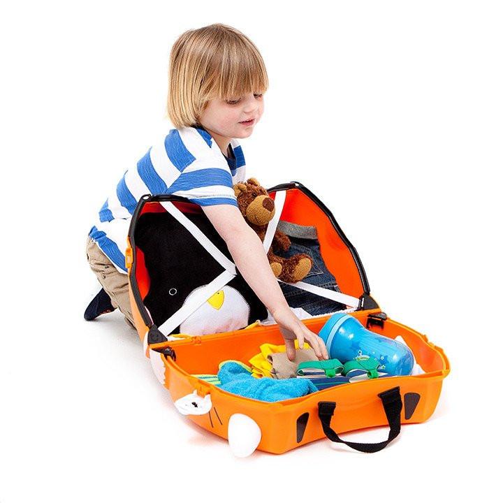 Kuffert til børn Trunki Tiger Tipu orange